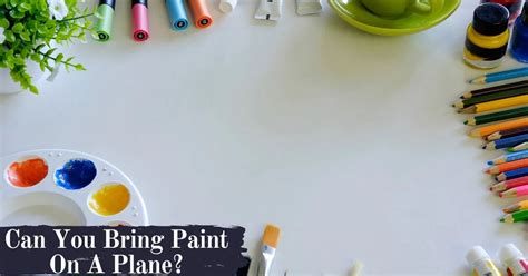 can you bring paint on a plane?